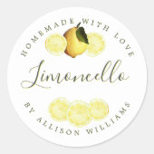 Eigenes Limoncello-Label Runder Aufkleber (Vorderseite)