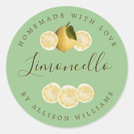 Eigenes Limoncello-Label Runder Aufkleber