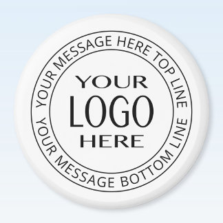 Eigenes Logo & anpassbarer kreisförmiger Text Magnet