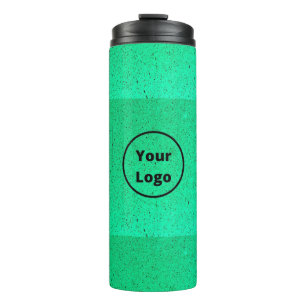 Eigenes Logo aquamarine, raue Oberfläche Thermosbecher
