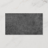 Eigenes Logo aus dunkelgrauem Beton Visitenkarte (Rückseite)