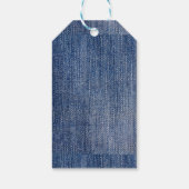 Eigenes Logo, blau, denim Druck Geschenkanhänger (Rückseite)