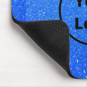 Eigenes Logo, blau, unbedruckt Mousepad (Ecke)