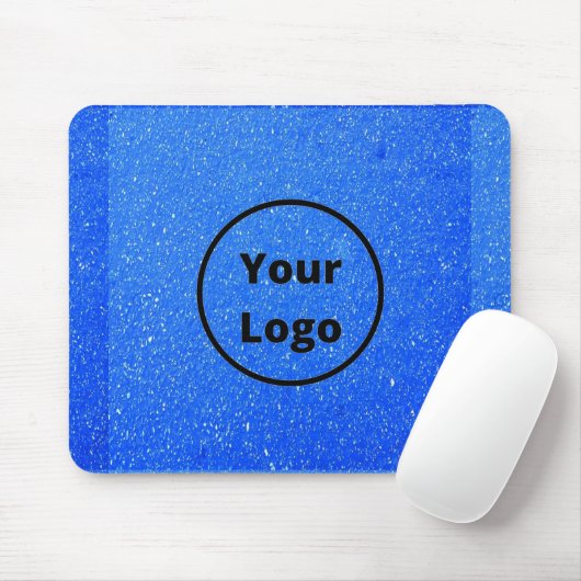 Eigenes Logo, blau, unbedruckt Mousepad (Mit Mouse)