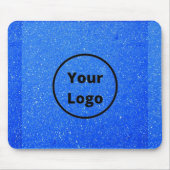 Eigenes Logo, blau, unbedruckt Mousepad (Vorne)