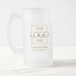 Eigenes Logo-Branding für Unternehmen Mattglas Bierglas