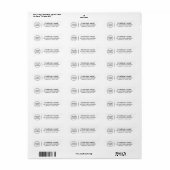 Eigenes Logo, elegante weiße Rücksendeadresse (Vorne)