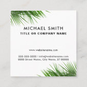 Eigenes Logo feministischer Minimalistischer Logo- Quadratische Visitenkarte (Rückseite)