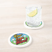 Eigenes Logo Firmengeschenk Sandstone Untersetzer (Seite)