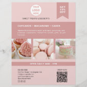 Eigenes Logo für Bäckereien Rosa Flyer (Vorne)