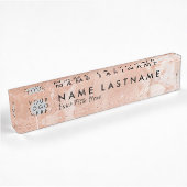 Eigenes Logo für Peach Marble Namensplakette