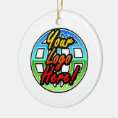 Eigenes Logo für Unternehmen oder Werbezwecke Keramik Ornament (Links)