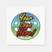 Eigenes Logo für Unternehmen oder Werbezwecke Serviette (Vorderseite)