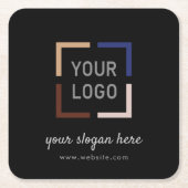 Eigenes Logo-Geschäft Rechteckiger Pappuntersetzer (Vorderseite)