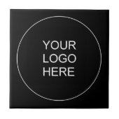 Eigenes Logo hier schwarz hochladen Fliese (Vorderseite)