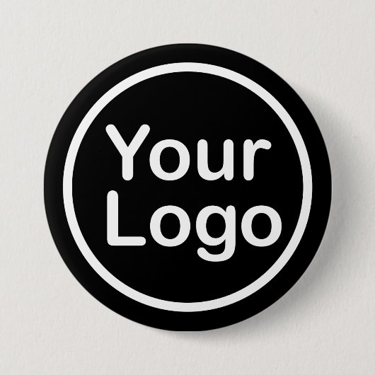 Eigenes Logo hinzufügen | Schwarzer Hintergrund Button (Vorderseite)
