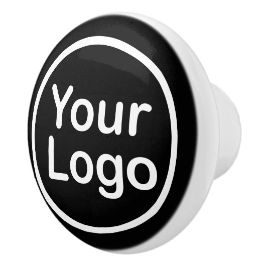 Eigenes Logo hinzufügen | Schwarzer Hintergrund Keramikknauf (Rechts)