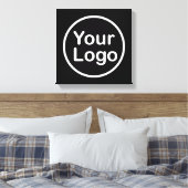 Eigenes Logo hinzufügen | Schwarzer Hintergrund Leinwanddruck (Insitu (Schlafzimmer))