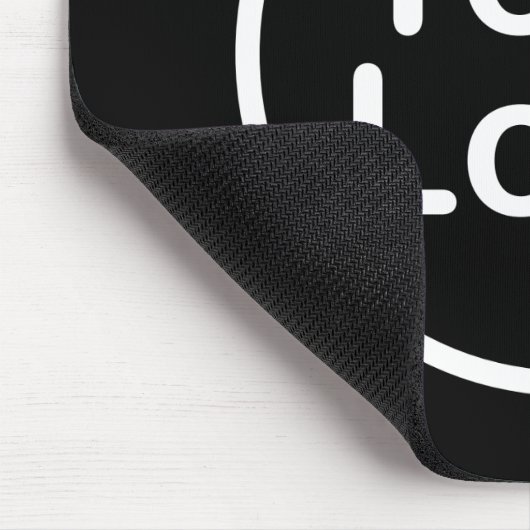 Eigenes Logo hinzufügen | Schwarzer Hintergrund Mousepad (Ecke)