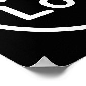 Eigenes Logo hinzufügen | Schwarzer Hintergrund Poster (Ecke)