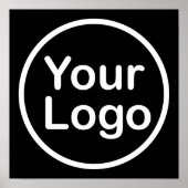 Eigenes Logo hinzufügen | Schwarzer Hintergrund Poster (Vorne)