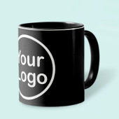 Eigenes Logo hinzufügen | Schwarzer Hintergrund Tasse