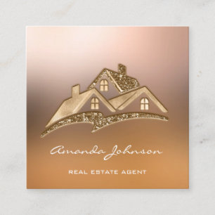 Eigenes Logo House Real Anwesen Agent Beruflich Quadratische Visitenkarte