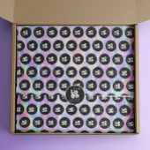 Eigenes Logo Iridesing Glitzer Druckzettel Seidenpapier