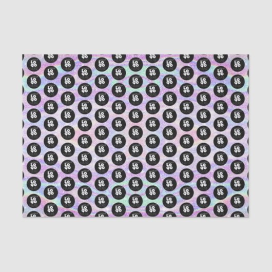 Eigenes Logo Iridesing Glitzer Druckzettel Seidenpapier (Vorderseite)