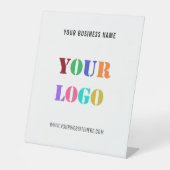 Eigenes Logo oder Foto Name Website Pedestzeichen Sockelschild (Vorderseite)
