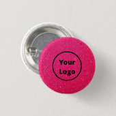 Eigenes Logo rosa unbedruckte Oberfläche Button (Vorne & Hinten)