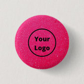 Eigenes Logo rosa unbedruckte Oberfläche Button (Vorderseite)