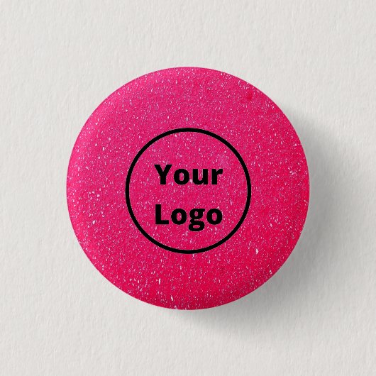 Eigenes Logo rosa unbedruckte Oberfläche Button (Vorderseite)