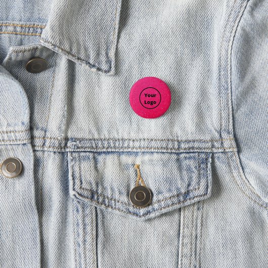 Eigenes Logo rosa unbedruckte Oberfläche Button (Beispiel)