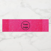 Eigenes Logo rosa unbedruckte Oberfläche Wasserflaschenetikett (Einzelnes Label)