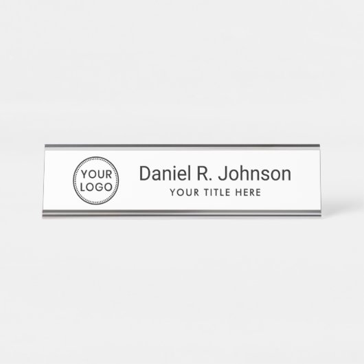 Eigenes Logo Schreibtischnamensplakette (Vorderseite )
