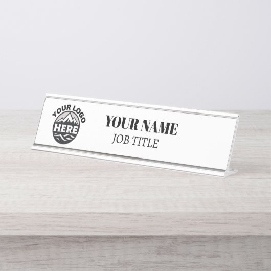 Eigenes Logo Schreibtischnamensplakette (Vorderseite )