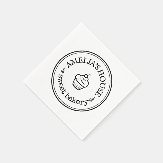 Eigenes Logo Serviette (Ecke)