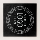 Eigenes Logo und anpassbarer Rundtext Puzzle (Horizontal)