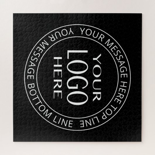 Eigenes Logo und anpassbarer Rundtext Puzzle (Horizontal)