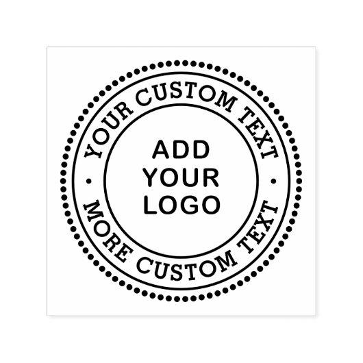 Eigenes Logo-Unternehmen, gepunktete Grenzübergang Permastempel (Design)