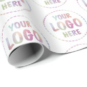 Eigenes Logo-WerbeBranding für Unternehmen Geschenkpapier (Rolleneckpunkt)