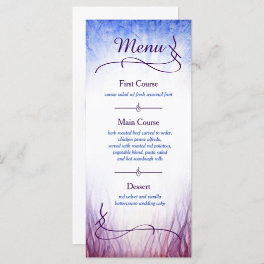 Eigenes Menü für Feuer- und Eisthemen - Farbe Menükarte (Vorne/Hinten)