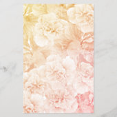 Eigenes Menü für Hochzeitsfeiern mit gelbem rosa B (Rückseite)