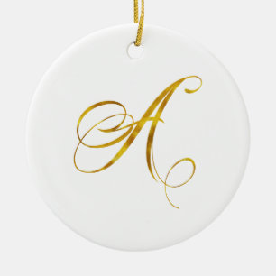 Eigenes Monogramm A-Imitat Goldfolie Monogramme Keramikornament