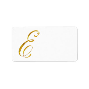 Eigenes Monogramm E-Imitat Gold Foil Monogramme Adressaufkleber