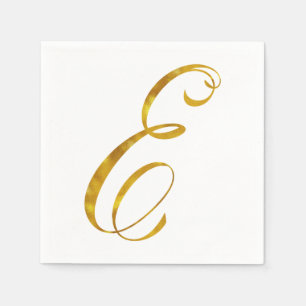 Eigenes Monogramm E-Imitat Gold Foil Monogramme Serviette