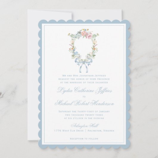 Eigenes Monogramm Hochzeit Einladung (Vorderseite)