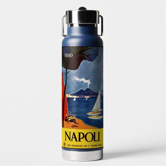 Eigenes Monogramm Napoli (Neapel) Trinkflasche (Vorderseite)