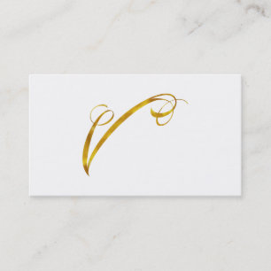 Eigenes Monogramm V-Imitat Gold Foil Monogramme Visitenkarte